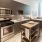 brightly lighting in spacious kitchen adjacent to living room