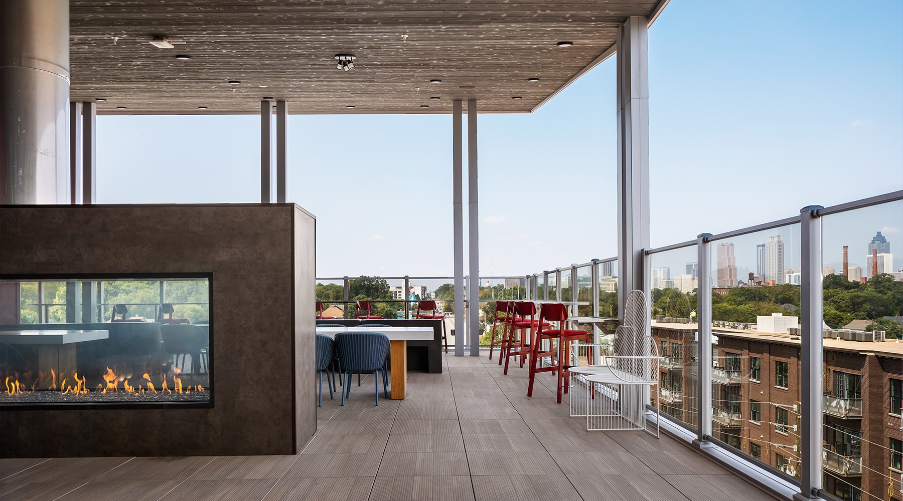 Rooftop seating with Fireplace | RT Dairies Rooftop seating with Fireplace | RT Dairies